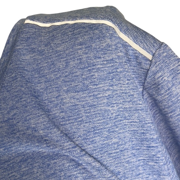 Spyder Active Shirt XL Heather Blue Cutout Back Reflective Pockets 4-way stretch - Picture 4 of 10